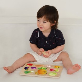 CLASSIC WORLD Drewniana Układanka Montessori Warzyw