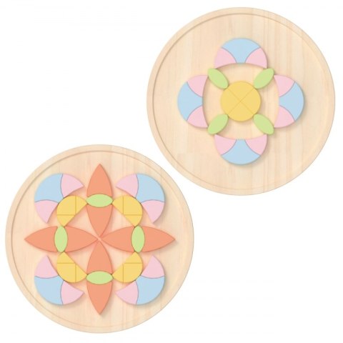 CLASSIC WORLD Pastelowa Mandala Układanka Montessori Mozaika Kwiaty