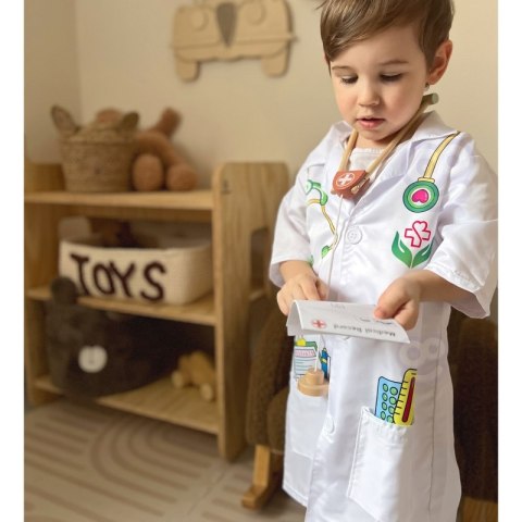 WOOPIE Strój Fartuch Lekarza Doktora Ubranko dla Dzieci do ok. 120 cm