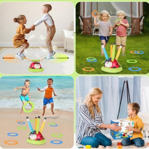 WOOPIE Gra Zręcznościowa 3w1 Wyrzutnia Rakiet Skakanka Rzut do Celu Biedronka