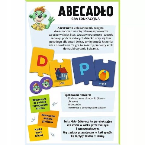 Gra dla dzieci edukacyjna mały odkrywca Abecadło 4+Trefl 02811