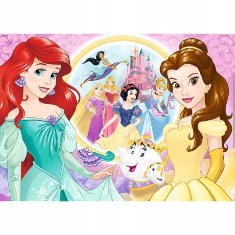 Puzzle 100 glitter brokatowe Disney Wspomnienia Belli i Arielki Trefl 14819
