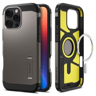 Etui case na iPhone 16 Pro z podstawką Tough Armor MagSafe - gunmetal