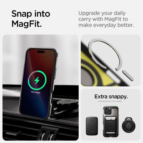 Etui case na iPhone 16 Pro z podstawką Tough Armor MagSafe - gunmetal