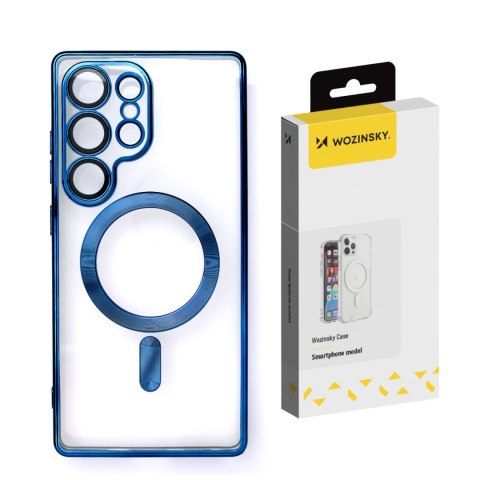 Etui plecki na Samsung Galaxy S25 Ultra Electroplated Case z Magsafe - niebieskie