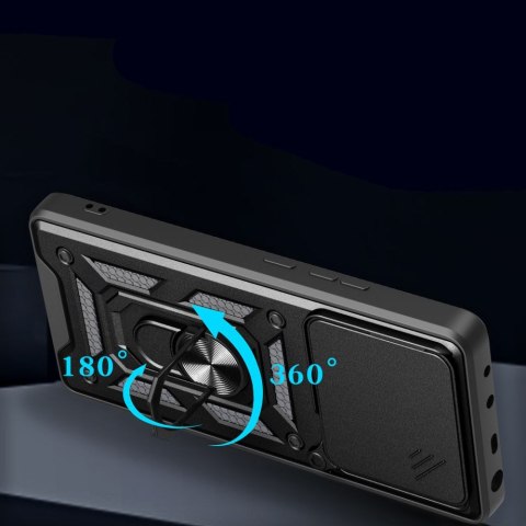 Etui case na Motorola Edge 60 Fusion z podstawką osłoną obiektywu CamShield Pro - czarne