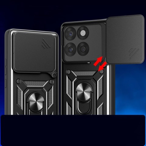 Etui case na Motorola Edge 60 Fusion z podstawką osłoną obiektywu CamShield Pro - czarne