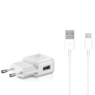 Ładowarka sieciowa Samsung USB-A 15W z kablem USB-A - USB-C - biała