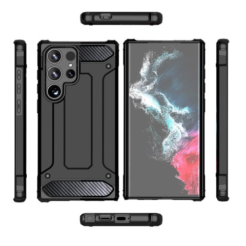 Pancerne hybrydowe etui na Xiaomi Redmi Note 14 Pro 4G / 5G / Poco X7 Hybrid Armor - czarne