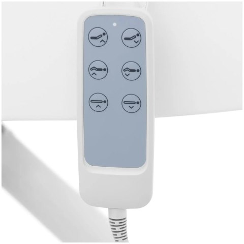 Fotel kosmetyczny do zabiegów masażu tatuażu regulowany 150 kg RHO - biały