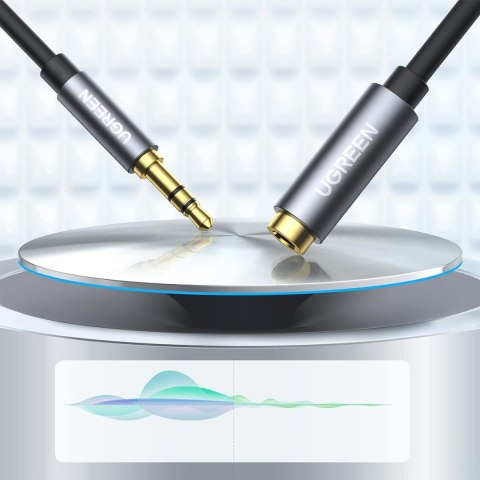 Kabel przedłużacz audio mini jack 3.5mm 5m - srebrny