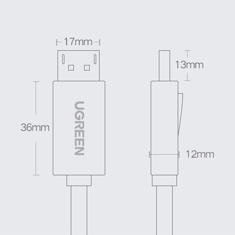 Kabel przewód do monitora TV DisplayPort 3m czarny