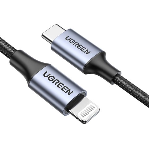 Kabel przewód do iPhone Lightning - USB-C 2.0 MFi 1m - szary