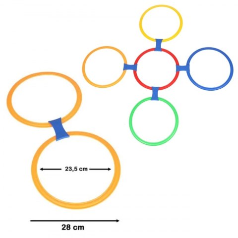 WOOPIE Zestaw do Gry w Klasy do Skakania Pierścienie Obręcze 10 szt