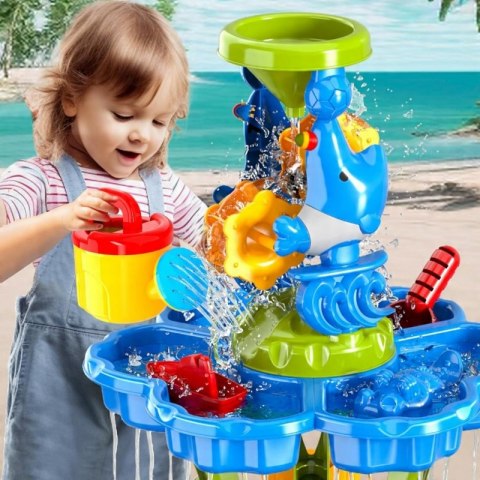 WOOPIE Stolik Wodny 2w1 Piaskownica Fontanna XXL Aquapark z Delfinem
