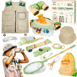 WOOPIE Zestaw Małego Odkrywcy Lornetka Kompas Siatka Na Owady Motyle Latarka