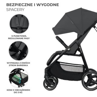 Kinderkraft wózek spacerowyTRIG 3 GRANITE GREY