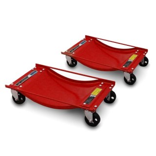 WÓZEK MANEWROWY WÓZKI MANEWROWE 2 sztuki OBROTOWE CZERWONE