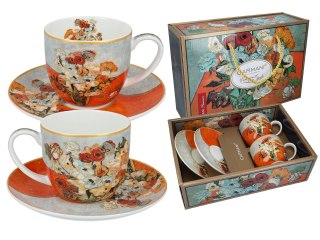 Kpl. 2 filiżanek ze spodkami - V. van Gogh, Róże i zawilce (CARMANI)