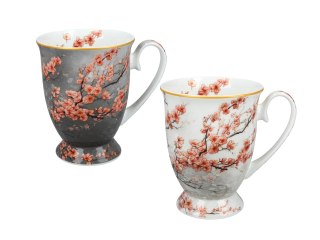 Kpl. 2 kubków w sercu - Kwiaty (CAMANI)