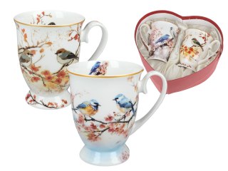 Kpl. 2 kubków w sercu - Ptaki (CAMANI)