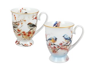 Kpl. 2 kubków w sercu - Ptaki (CAMANI)