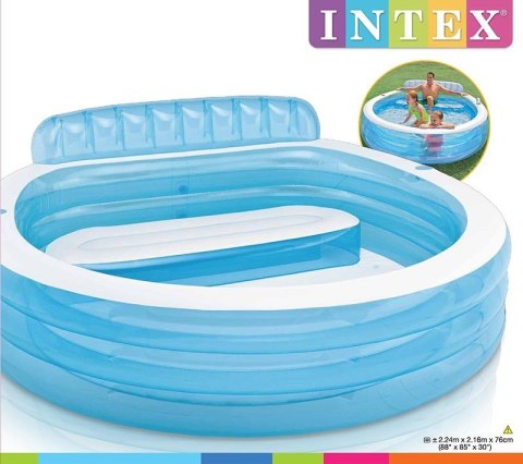 Basen dmuchany ogrodowy z kanapą 229x218x79 cm INTEX 57190