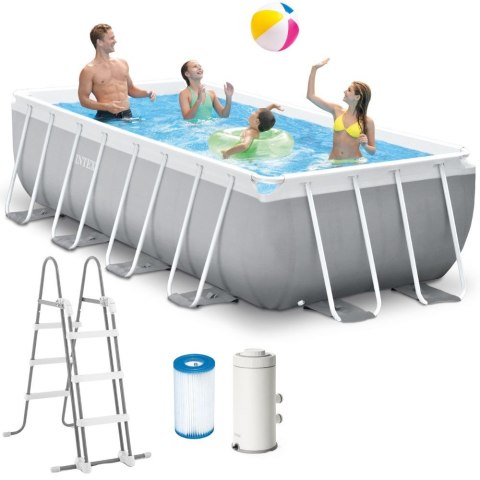 Basen ogrodowy stelażowy Prism Frame Rectangular 400x200x100 cm INTEX 26788 NP