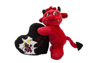 Diabełek z serduszkiem 20 cm czerwony