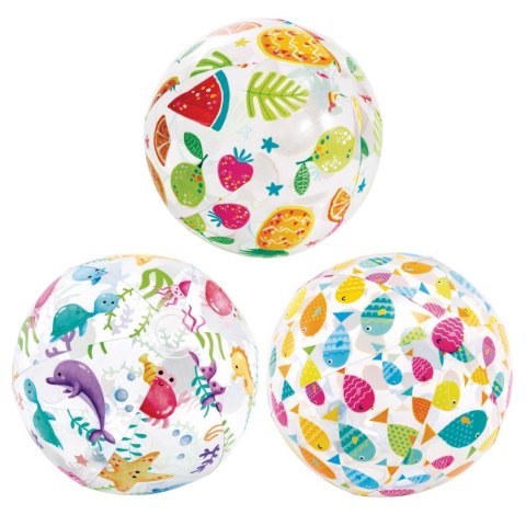 Dmuchana piłka plażowa o średnicy 51 cm INTEX 59040 mix wzorów
