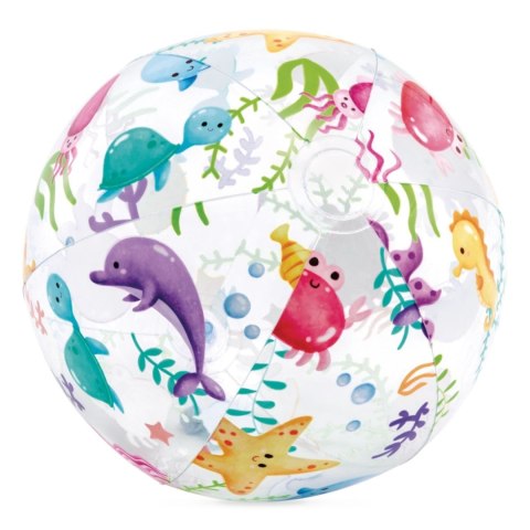 Dmuchana piłka plażowa o średnicy 51 cm INTEX 59040 mix wzorów