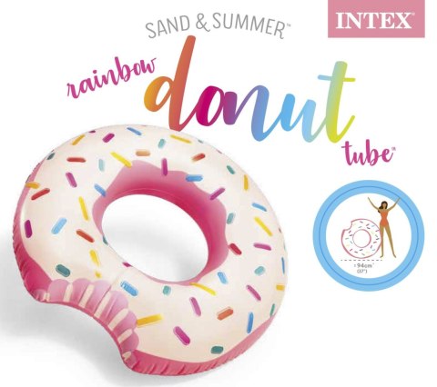 Dmuchane koło do pływania cukierkowy donut 94x23 cm INTEX 56265