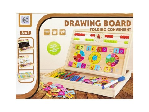 Drewniana wielofunkcyjna tablica edukacyjna 2w1