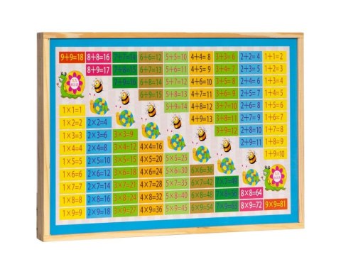 Drewniana wielofunkcyjna tablica edukacyjna 2w1