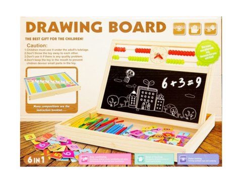 Drewniana wielofunkcyjna tablica edukacyjna 2w1