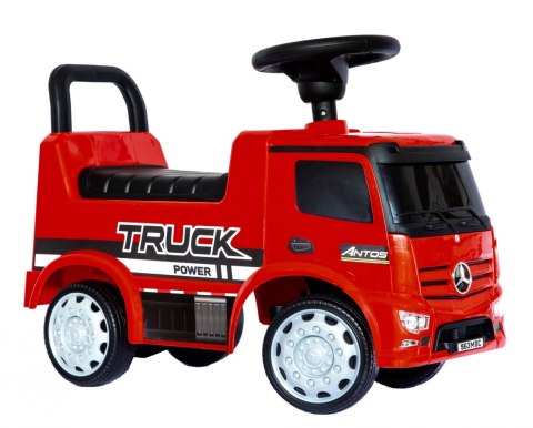 Mercedes - Benz Antos jeździk odpychacz TRUCK z funkcjami dźwiękowymi i świetlnymi - czerwony