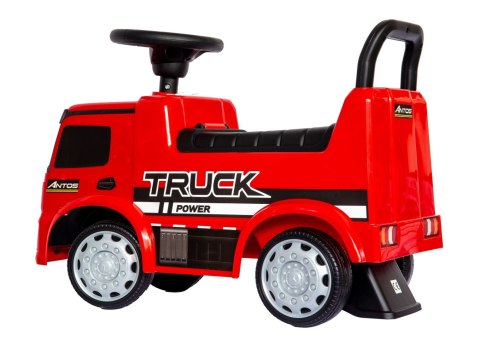 Mercedes - Benz Antos jeździk odpychacz TRUCK z funkcjami dźwiękowymi i świetlnymi - czerwony