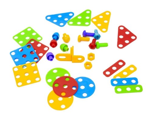 Puzzle konstrukcyjne w pudełku z narzędziami, 193 elementy