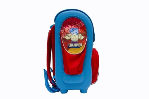 TORNISTER AUTA usztywniany 21L czerwono-niebieski