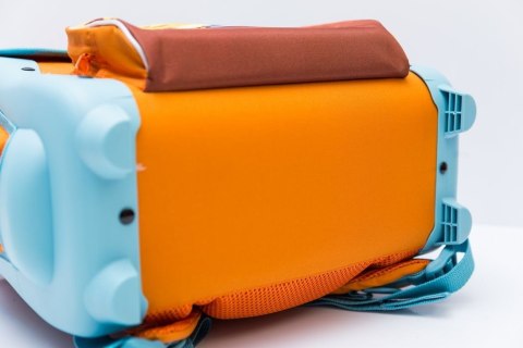 TORNISTER AUTA usztywniany 21L niebiesko-pomarańczowy