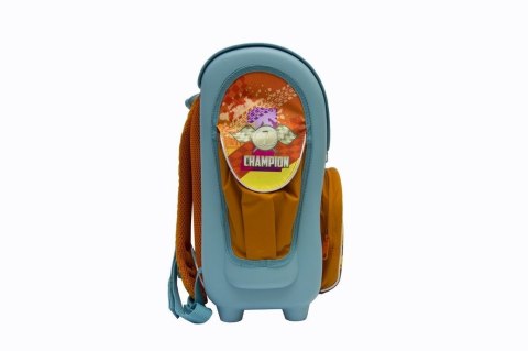 TORNISTER AUTA usztywniany 21L niebiesko-pomarańczowy