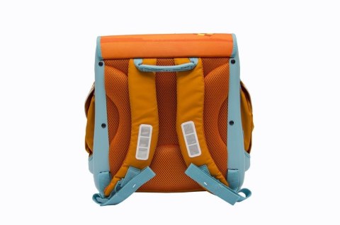 TORNISTER AUTA usztywniany 21L niebiesko-pomarańczowy