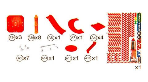 Wielopoziomowy parking z torem jazdy STRAŻ POŻARNA 50 elementów