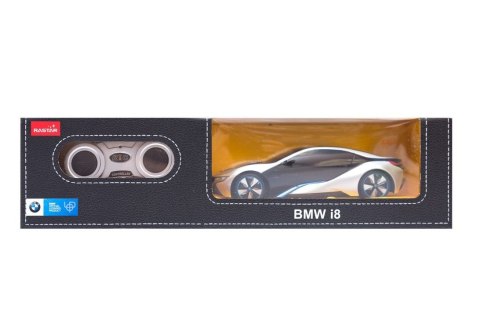 BMW I8 R/C skala 1:24 Rastar 48400 samochód sterowany srebrny