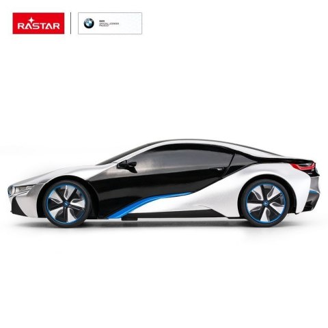 BMW I8 R/C skala 1:24 Rastar 48400 samochód sterowany srebrny