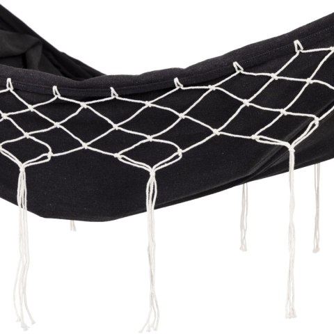 Dwuosobowy hamak ogrodowy bujak huśtawka leżak 200x150cm boho grafitowy