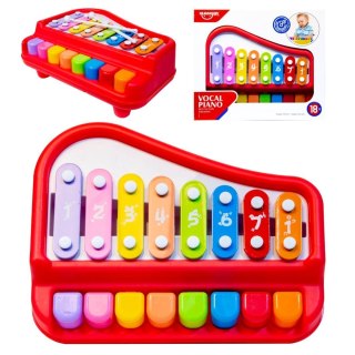 Edukacyjne organki, cymbałki, pianinko czerwone