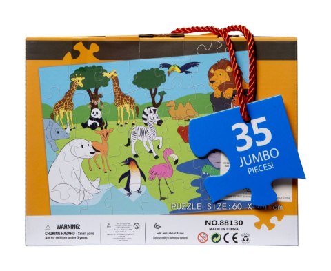 Puzzle układanka XXL dla dzieci ZOO