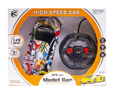 Samochód sportowy ze światłami zdalnie sterowany