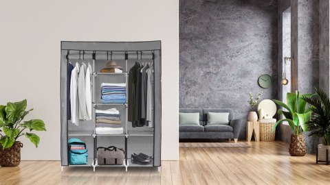 Składana szafa tekstylna, materiałowa garderoba XXL z szufladami